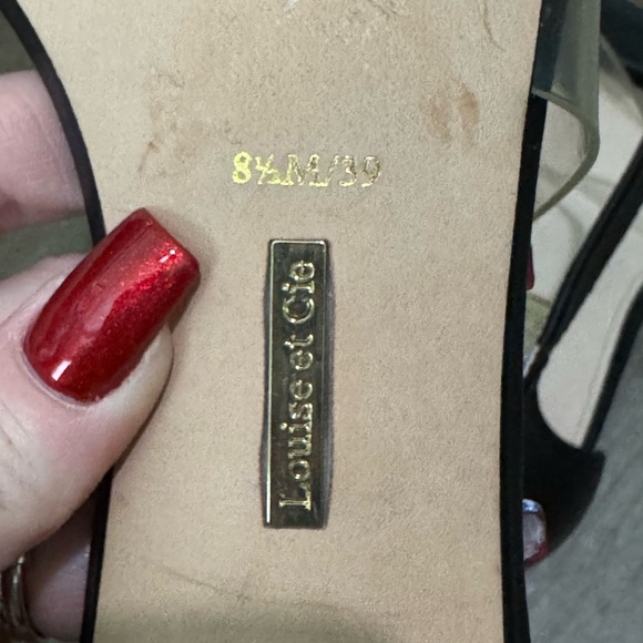 Louise et Cie Black Ankle Strap Heels - Picture 7 of 10